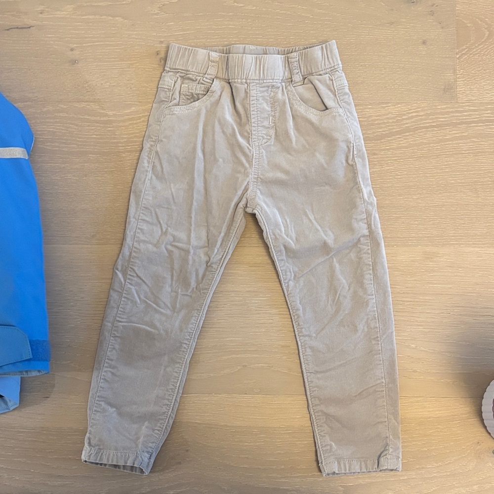 Kids Casual Tan Corduroy Pants